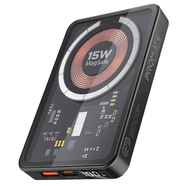 Внешний аккумулятор (Power Bank) Promate TransPack-5 5000mAh 22.5W Черный