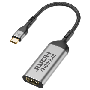 Адаптер Promate USB Type-C - HDMI (M/F) MediaLink-8K Grey