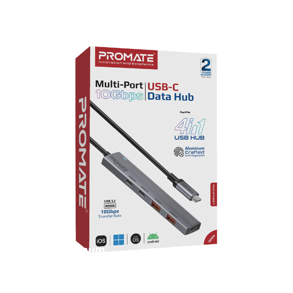 USB-хаб Promate LiteHub-Pro Grey
