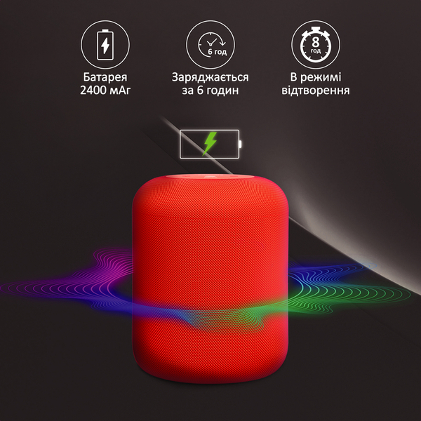 Портативная колонка Promate Boom-10 W Red