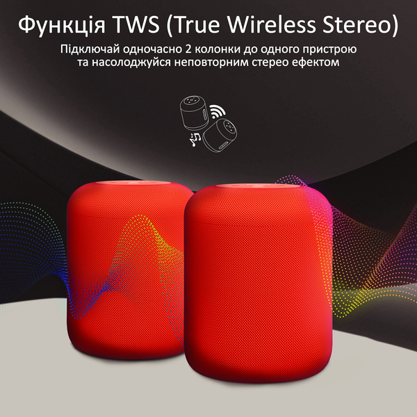 Портативная колонка Promate Boom-10 W Red