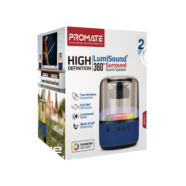 Портативна колонка Promate Glitz-L 10W Blue