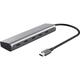 Хаб Trust Halyx USB-C  > 5xUSB-C , Алюміній, 0.1м, сірий
