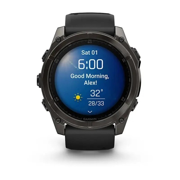 Смарт-часы Garmin Fenix 8 51mm AMOLED Sapphire Carbon Gray DLC Titanium with Black Silicone (010-02905-63)