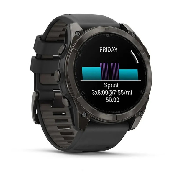 Смарт-часы Garmin Fenix 8 51mm AMOLED Sapphire Carbon Gray DLC Titanium with Black Silicone (010-02905-63)