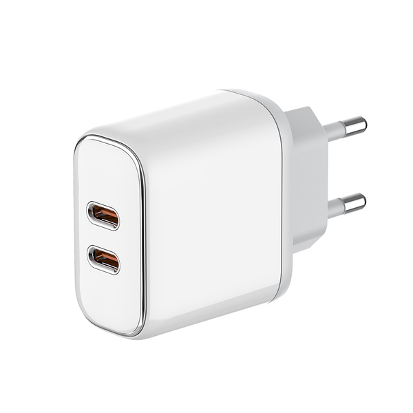 Сетевое зарядное устройство ColorWay Power Delivery Port PPS USB (Type-C PD + Type-C PD) (40W) White (CW-CHS048PD-WT)