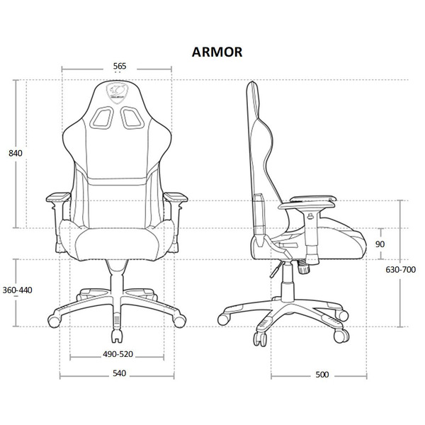 Крісло для геймерів Cougar Armor Black-Orange