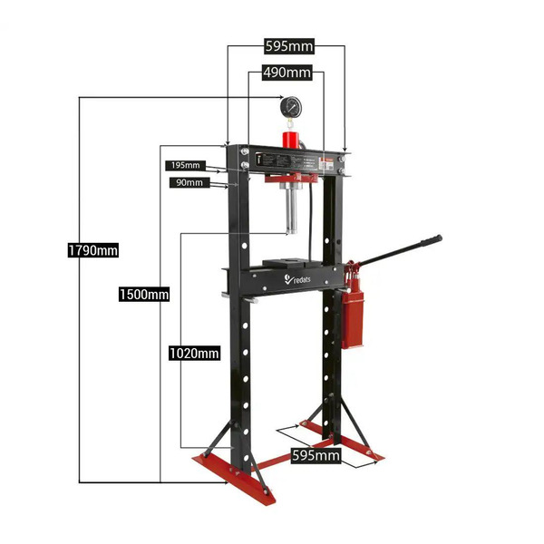 Прес гідравлічний з подвійним насосом 20 т REDATS H-370
