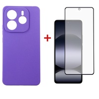Чeхол-накладка Dengos Carbon для Xiaomi Redmi Note 14 5G Purple (DG-KM-129) + защитное стекло