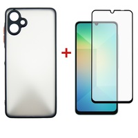 Чeхол-накладка Dengos Matt для Samsung Galaxy A06 SM-A065 Black (DG-KM-126) + защитное стекло