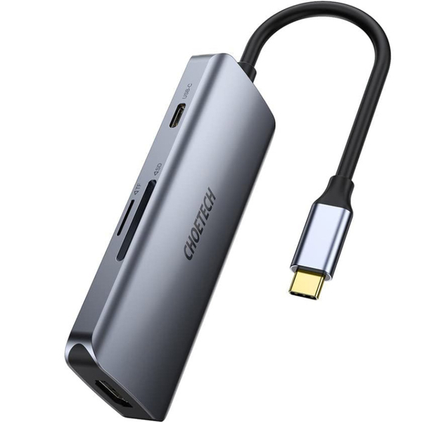 Док-станція USB 3.1 -> 3хUSB 3.0+USB-C PD100W+HDMI 4K 30HZ+SD/TF 7 in 1Choetech
