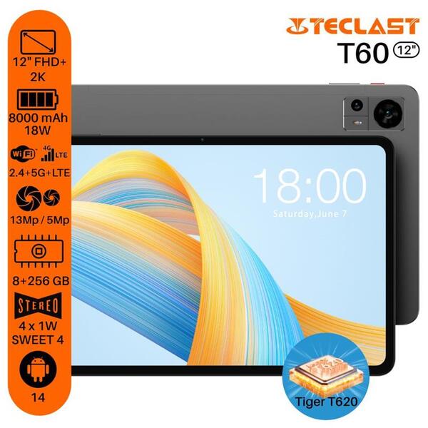 Планшет Teclast T60 8/256GB LTE Gray  