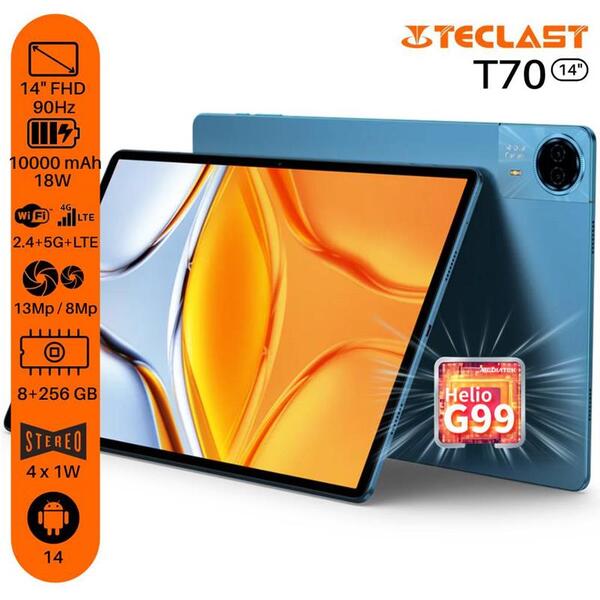 Планшет Teclast T70 8/256GB Blue (W1B1/TL-112722)  