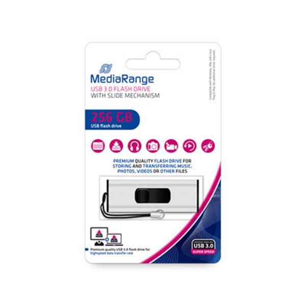 USB-Флешка USB 3.0 256GB MediaRange Black/Silver (MR919)