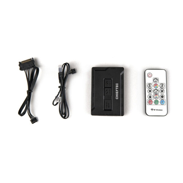 Корпус Chieftec SCORPION 4 GL-04B-OP 4x120mm A-RGB, ATX, без БЖ, Black