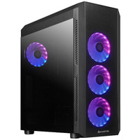 Корпус Chieftec SCORPION 4 GL-04B-OP 4x120mm A-RGB, ATX, без БЖ, Black