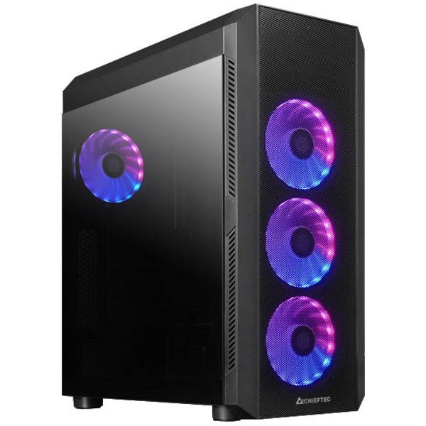 Корпус Chieftec SCORPION 4 GL-04B-OP 4x120mm A-RGB, ATX, без БЖ, Black