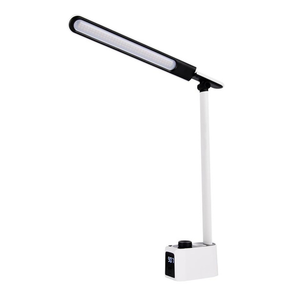 Лампа настільна Panan Clock 8Вт 3000К 4000К 6500К 2USB з димером білий