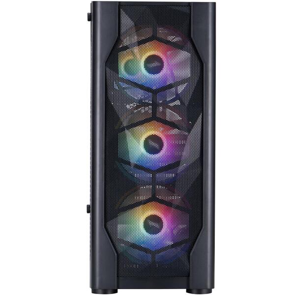 Корпус 1stPlayer D4-BK-4F1 Black без БЖ