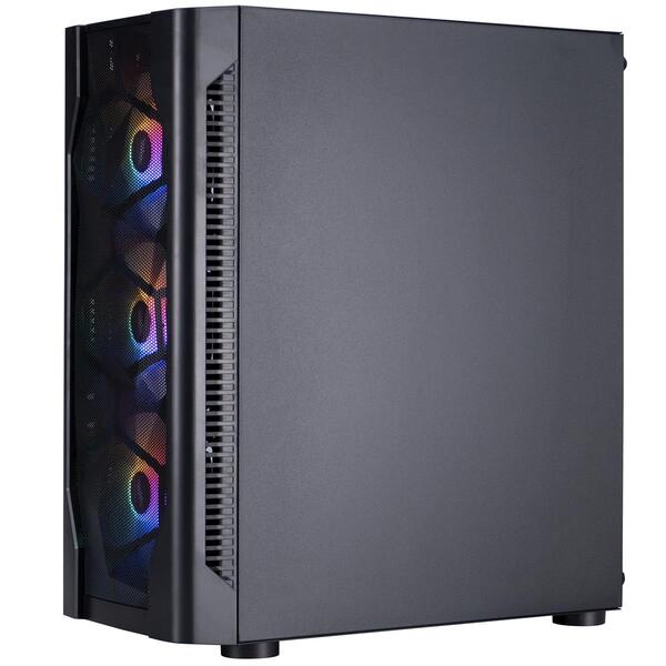 Корпус 1stPlayer D4-BK-4F1 Black без БЖ