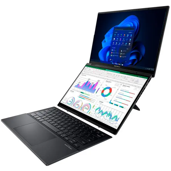 Ноутбук ASUS Zenbook Duo (2025) UX8406CA-QL214X (90NB14X1-M00BR0) в цвете Inkwell Gray
