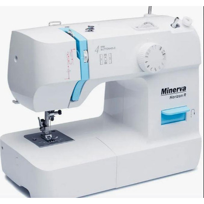 Швейна машина МINERVA Horizon R, електромех., 71 Вт, 13 швейних операцій, петля напівавтомат, білий