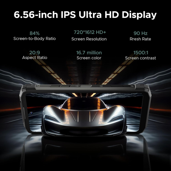 Смартфон Doogee Fire 6 Power 6.56 HD+ /8GB/256GB/ T606 /15500mAh/ 50+8Мп /NFC/IP68/IP69K Black