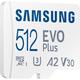 Карта памяти MicroSDXC  512GB UHS-I/U3 Class 10 Samsung Evo Plus R160MB/s + SD-адаптер (MB-MC512SA/EU)
