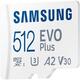 Карта памяти MicroSDXC  512GB UHS-I/U3 Class 10 Samsung Evo Plus R160MB/s + SD-адаптер (MB-MC512SA/EU)