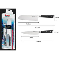 Набір ножів Tefal Ice Force, 2шт, нержавіюча сталь, пластик, чорний