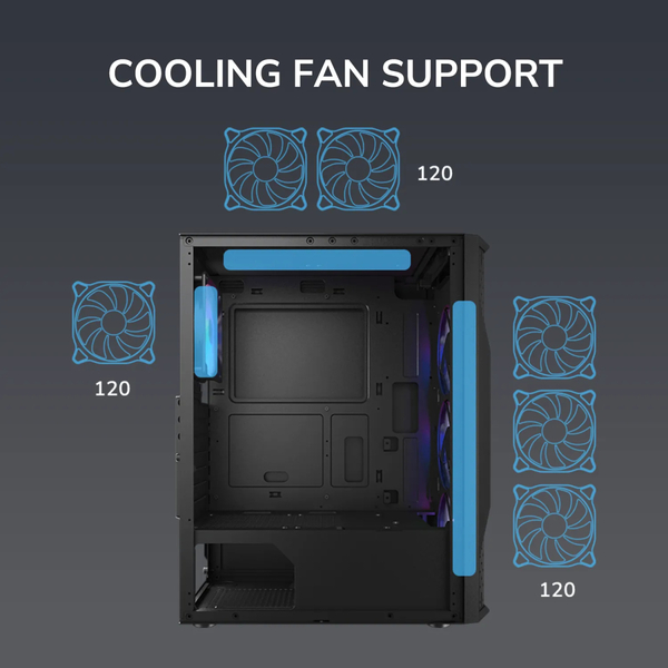 Корпус Cougar MX110 RGB Black без БЖ