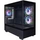 Корпус 1stPlayer Mi5-BK-2FC7R-1FC7 Black без БП