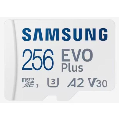 Карта пам'яті Samsung microSD 256GB C10 UHS-I  R130MB/s Evo Plus + SD