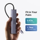 Док-станція USB3.0 Type-C --> HDMI/2xUSB 2.0/USB 3.0/ Type-C for charging,PD,100W Ugreen CM478 Сіра