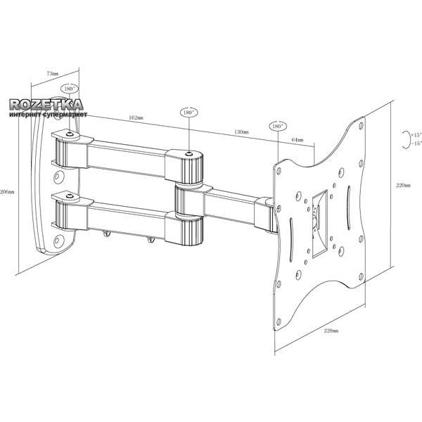 Кронштейн X-Digital Steel SA245 Black (VESA200х200)