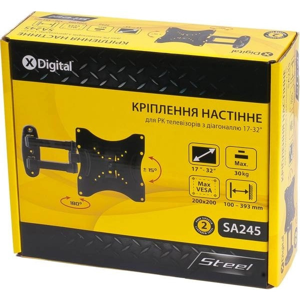 Кронштейн X-Digital Steel SA245 Black (VESA200х200)