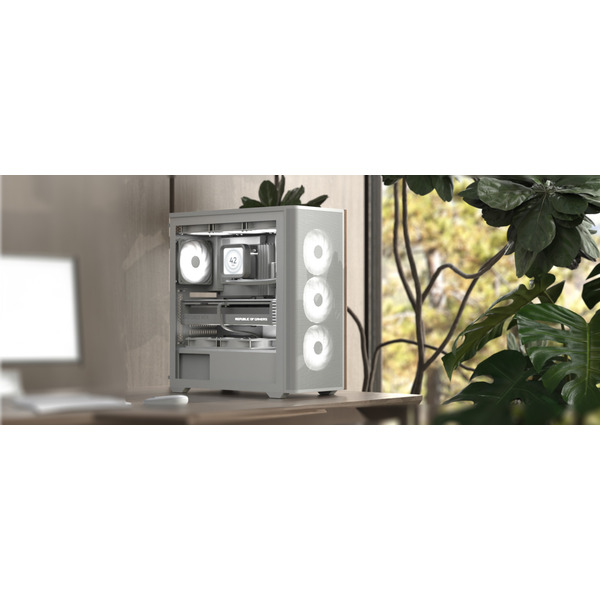 Корпус AeroCool D501A-G-WT-v2 ACCM-DS01043.21