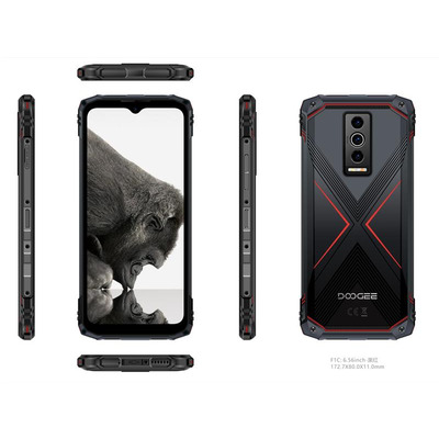 Смартфон Doogee Blade 10 Pro 6.56" 6/256ГБ, 2SIM, 5150мА•год, чорно-червоний