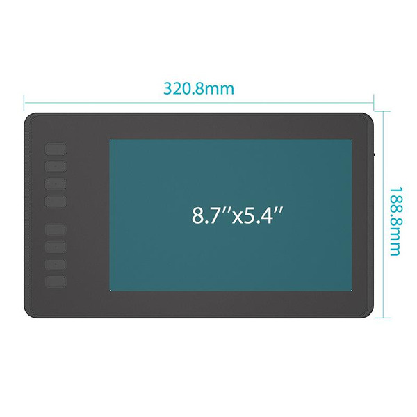 Графічний планшет Huion 8.7"x5.4" H950P, microUSB, чорний