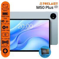 Планшет Teclast M50 Plus 10.1" 6ГБ, 128ГБ, LTE, 7000мА•год, Android, блакитний