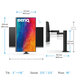 TFT 27" BenQ PD2706UA, 4K UHD, IPS, 99% sRGB, HDR10, HDMI, DP, USB-C, USB-hub, HAS, колонки