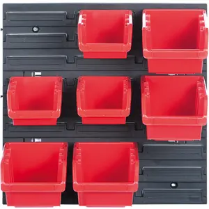 Подвесная панель с набором контейнеров для хранения Kistenberg KOR5, панель 38.6*1.8*39см, 7 контейнеров, пластик