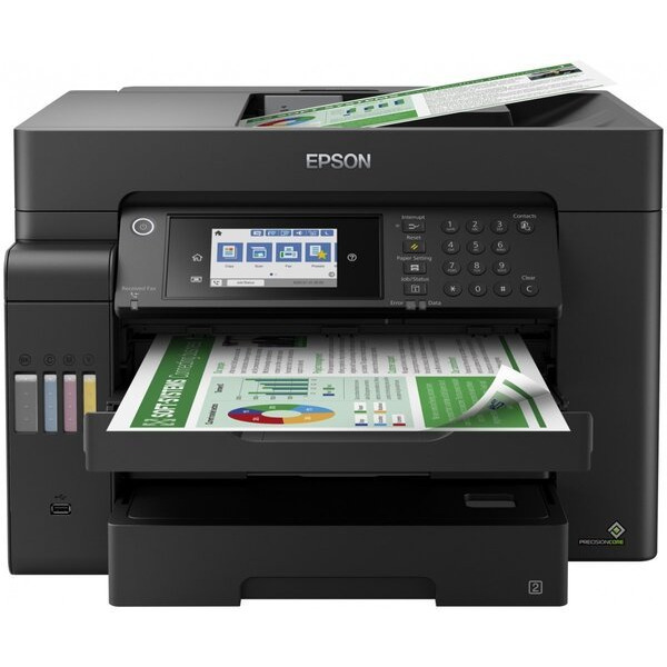 МФУ чернила цветные А3 Epson EcoTank L15150 3222 стр./мин Факс АПД Дуплексный USB Ethernet Wi-Fi 4 чернила Пигмент (C11CH72404)