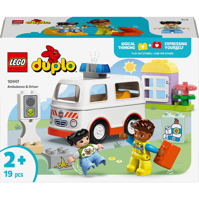 Конструктор LEGO DUPLO Швидка допомога з водієм 19 елементів (10447)