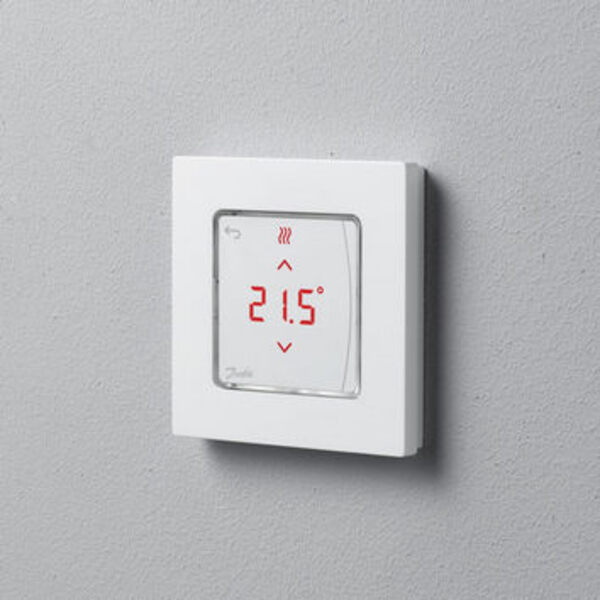 Програмований сенсорний терморегулятор Danfoss Icon Display з дисплеєм, 230V, 80 х 80мм, In-Wall, білий (088U1010)й, 230V, 80 х 80мм, In-Wall, білий