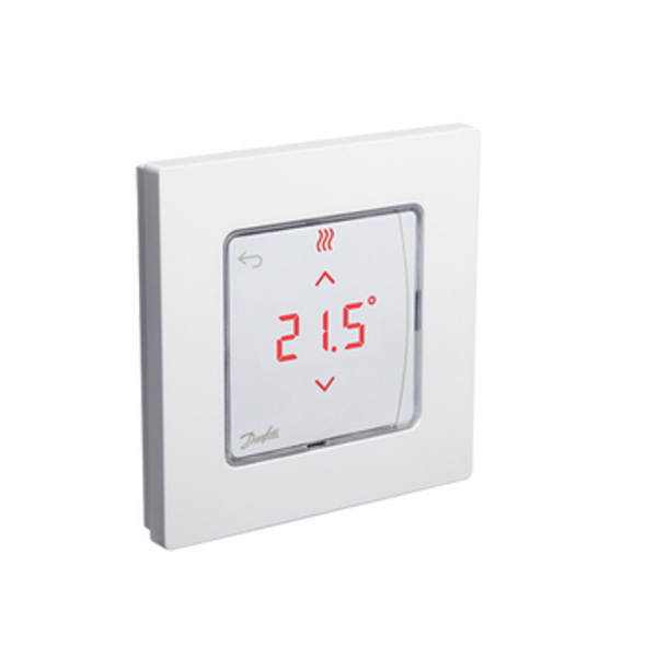 Програмований сенсорний терморегулятор Danfoss Icon Display з дисплеєм, 230V, 80 х 80мм, In-Wall, білий (088U1010)й, 230V, 80 х 80мм, In-Wall, білий