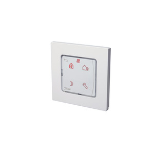 Програмований сенсорний терморегулятор Danfoss Icon Display 230V, 80 х 80мм, In-Wall, білий (088U1020)