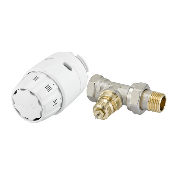 Комплект радиаторных терморегуляторов Danfoss RA-FN+RAS-C2 1/2", прямой (013G5142)