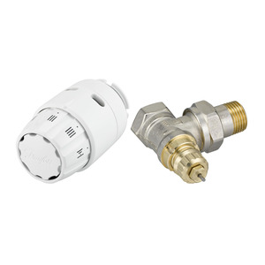 Комплект радиаторных терморегуляторов Danfoss RA-FN+RAS-C2 1/2", угловой (013G5143)