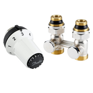 Комплект радіаторних терморегуляторів Danfoss RAS-CK+RLV-KS 1/2", прямий (013G5275)